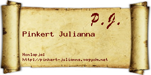 Pinkert Julianna névjegykártya